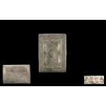Victorian Period - Superb Quality Silver Card Case of Rectangular Shape Decorated Profusely with