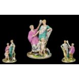 19th Century German Very Fine Hand painted Hard-Paste Porcelain Fynn Group 'Opera Scene' - 'Behind