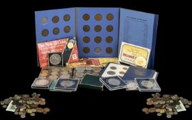 Mixed Collection Of Mostly Low Value GB Coins, To Include Modern Commemorative Crowns,