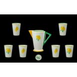 Shelley Vogue Shape Art Deco Seven Piece Lemonade Set To include geometric,