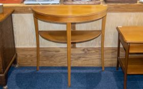 Demi Lune Hall Table Of typical form, raised on square tapering legs.