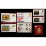 Red velvet Multi-ring Benham First Day Cover Album With Twenty Four Small Benham First Day Covers