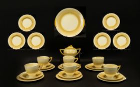Wedgwood & Co Limited Art Deco Part Tea Service Fifteen pieces in total, pattern number 2764,