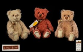 Charlie Bears Limited Edition Minimo Collection By Isabelle Lee Three Handmade Jointed Miniature