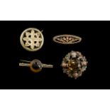 A Collection Of Vintage Scottish Brooches Four items in total to include Victorian circular brooch
