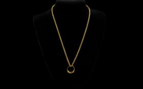 9ct Gold Rope Twist 20 Inch Chain, Together With An 18ct Gold Ring. Both A/F total weight approx 6.