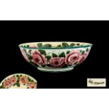 Wemyss - Very Large and Impressive Footed Bowl ' Cabbage Roses ' Pattern. 5.5 Inches - 13.