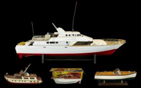A Large Scratch Built Model Boat, partly completed,