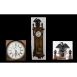 Vienna Wall Clock Late 19th/Early 20th century wall clock of typical form,