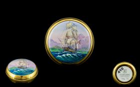 Elliot Hall Enamels - nice quality, limited, numbered and signed, circular paperweight. The cover