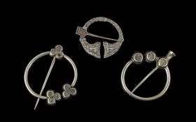 A Collection Of Antique Scottish Cloak Pins Three items in total,