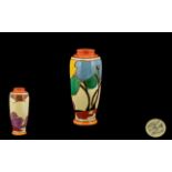 Clarice Cliff Art Deco Hand Painted Small Vase ' Scene ' Autumn Pattern. c.1930 - 1934. 5.