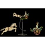 Mid 20th Century 1950's Reproduction of A Victorian Period Novelty Gold Painted Cast Metal Balance