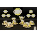 Consort Fine Bone China Twenty One Piece Tea Service To include 6 cups, 6 saucers,