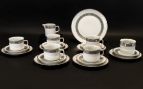 Bavarian Part Tea Set 'Winterling' by Markleuthen. Set comprises 5 cups, 6 saucers, 6 sandwich/