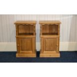 A Pair of Pine Bedside Cabinets Height 30 ", 18" x 12". Please see image.
