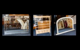 A Pine Wall Mounted Plate Rack together with two modern mirrors. Please see accompanying images.