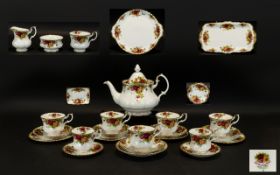 Royal Albert Old Country Roses Part Tea Set Comprising 31 pieces in total to include sugar bowl,