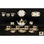 Royal Albert Old Country Roses Part Tea Set Comprising 31 pieces in total to include sugar bowl,