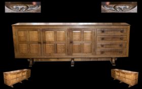 Beaverman A Colin Beaverman Almack Of Sutton-under-Whitestone-cliffe English Oak Sideboard Of large