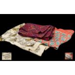 Liberty Of London A Collection Of Vintage Silk Scarves Three items in total to include large