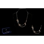 Swarovski Crystal Boxed Contemporary Shooting Star Design Necklace Faceted Austrian crystal set