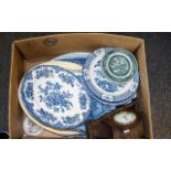 Collection of Blue & White Porcelain & Collectibles to include 4 Wedgwood 'Asiatic Pheasants' blue