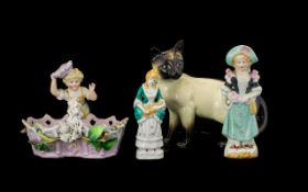 A Small Mixed Lot Of Ceramic Figures To include Beswick Siamese cat - marked to underside,