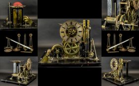 Rare Horological Interest Late 19th /Early 20th Century Industrial Master Clock For Measuring Water