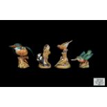Royal Worcester Collection of Bird Figures ( 3 ) Three In Total + 1 Beswick Bird Figure. Comprises