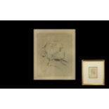 After Auguste Renoir Etching ' Portrait Of Berthe Morisot' Framed mounted and glazed,