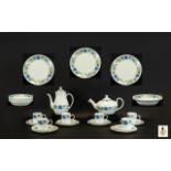 Wedgwood Clementine Pattern Dinner Service To include six dinner plates, side plates and bowls,