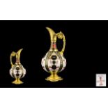 Royal Crown Derby Superb Quality Solid 22ct Gold Band Imari Pattern Ewer / Jug - of pleasing form.