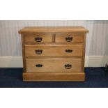 A Pine Chest of Drawers comprising two drawers above two long drawers. Width 39", height 32".