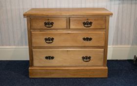 A Pine Chest of Drawers comprising two drawers above two long drawers. Width 39", height 32".