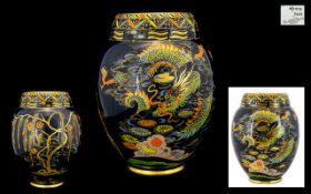 Carlton Ware Pleasing Superb Quality and Scarce Pattern Hand Painted Vase. c.1920's / 1930's.