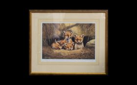 Natural History Interest - Limited Edition Artist Signed Print By Adrian C Rigby 'Patiently Watching