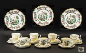 A Collection of Bone China to include 'Rosina' four cups, saucers and sandwich/cake plates,