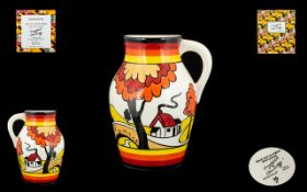 Wedgwood Bizarre Clarice Cliff Hand Painted Limited Edition Lotus jug - House And Bridge Number 50