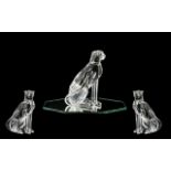 Swarovski Silver Crystal Wild Animal Figure - African Wildlife Collection ' Cheetah ' Designer