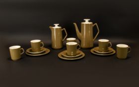 Beswick 1970's Part Coffee Service Comprising fourteen pieces to include tall, cylindrical coffee