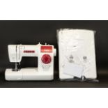 Toyota SP10 Series Sewing Machine ERG15R Ergonomic Design in white and red,