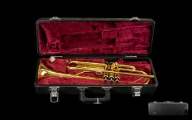 Yamaha YTR-1335 Brass Trumpet complete with Yamaha mouth piece and pouch.
