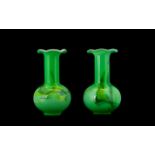 A Pair Of Murano Style Art Glass Vases S