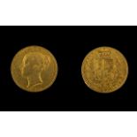 Queen Victoria 22ct Gold Young Head/Shie