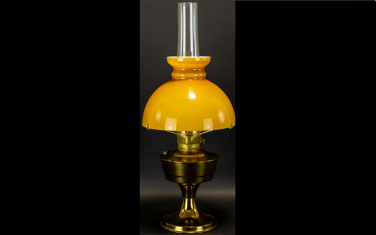 Brass Oil Lamp Of traditional form raise