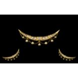 Antique Period 18ct Gold Crescent Shaped