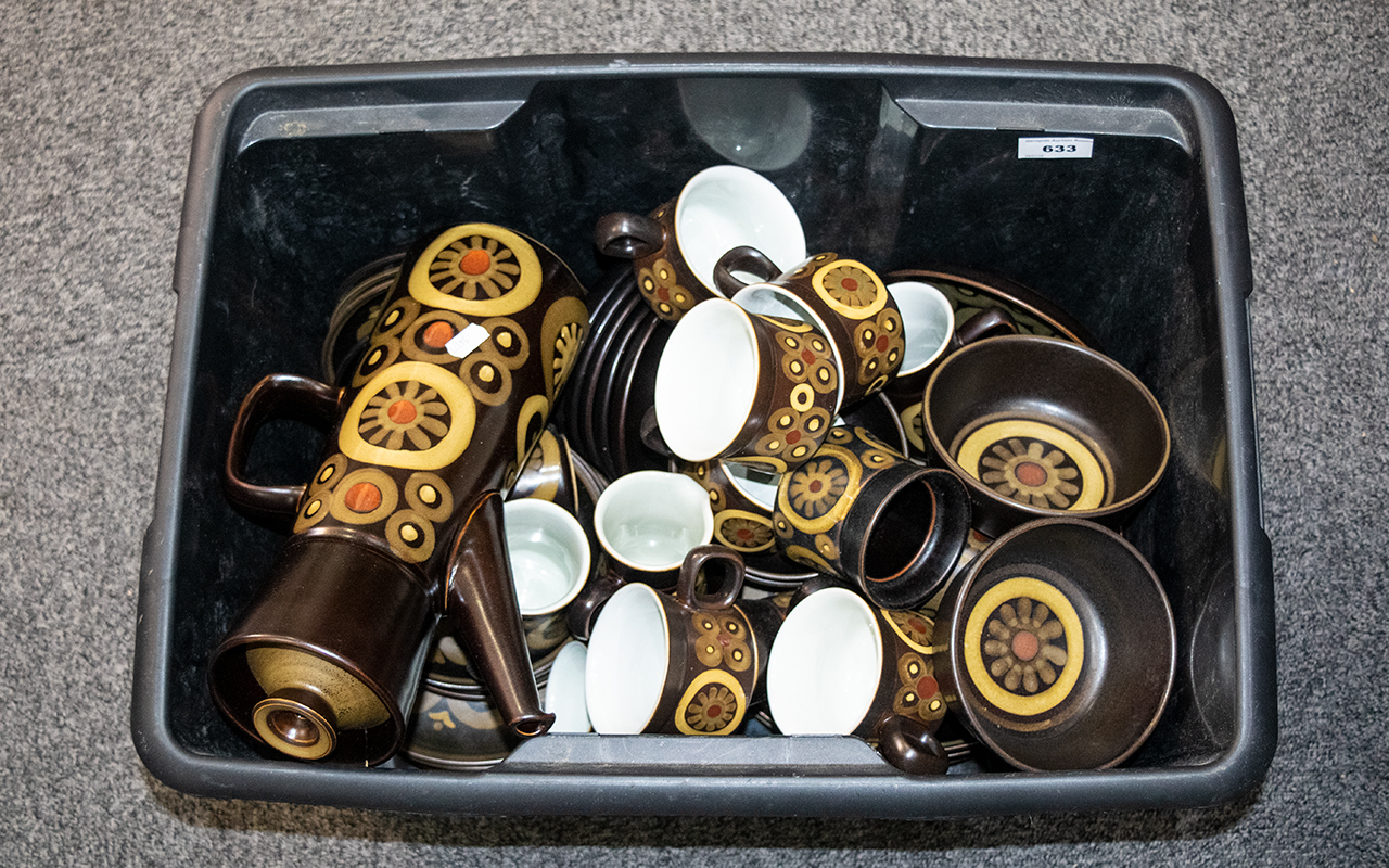 A Collection of Denby Arabesque Pottery