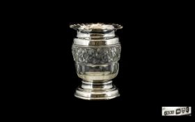 Edwardian Period Silver and Cut Glass Va