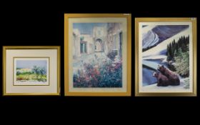 Three Decorative Prints Each framed and